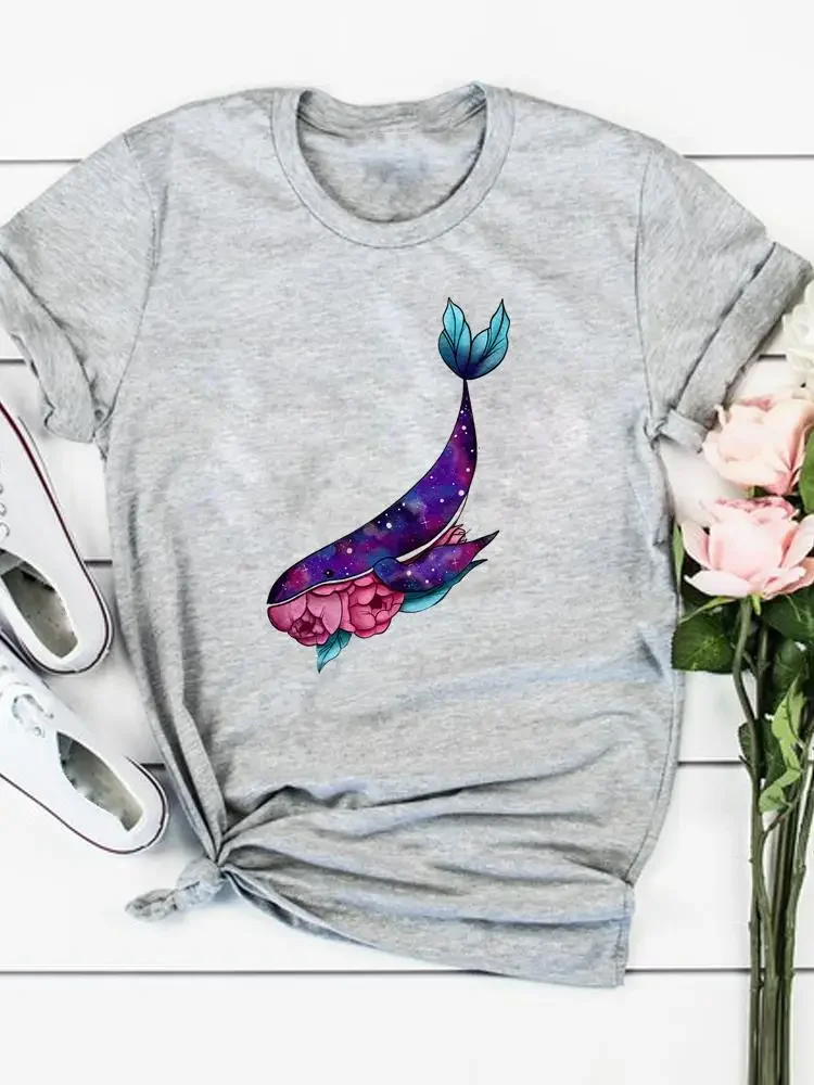 Roupas femininas praia animal tendência 90s moda verão camisetas dos desenhos animados camisa feminina manga curta impressão t topo gráfico