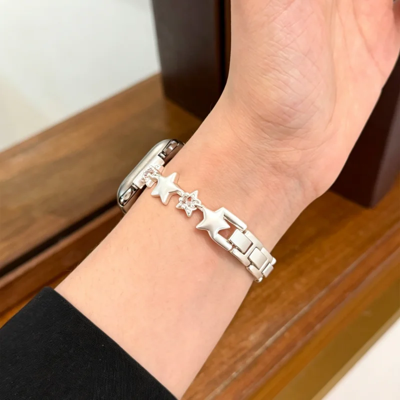 Star Studded Diamond Metal Strap Suitable for Apple iWatch Strap 38mm 40mm 41mm 42mm 44mm 45mm 49mm Fashionable Strap - view 6