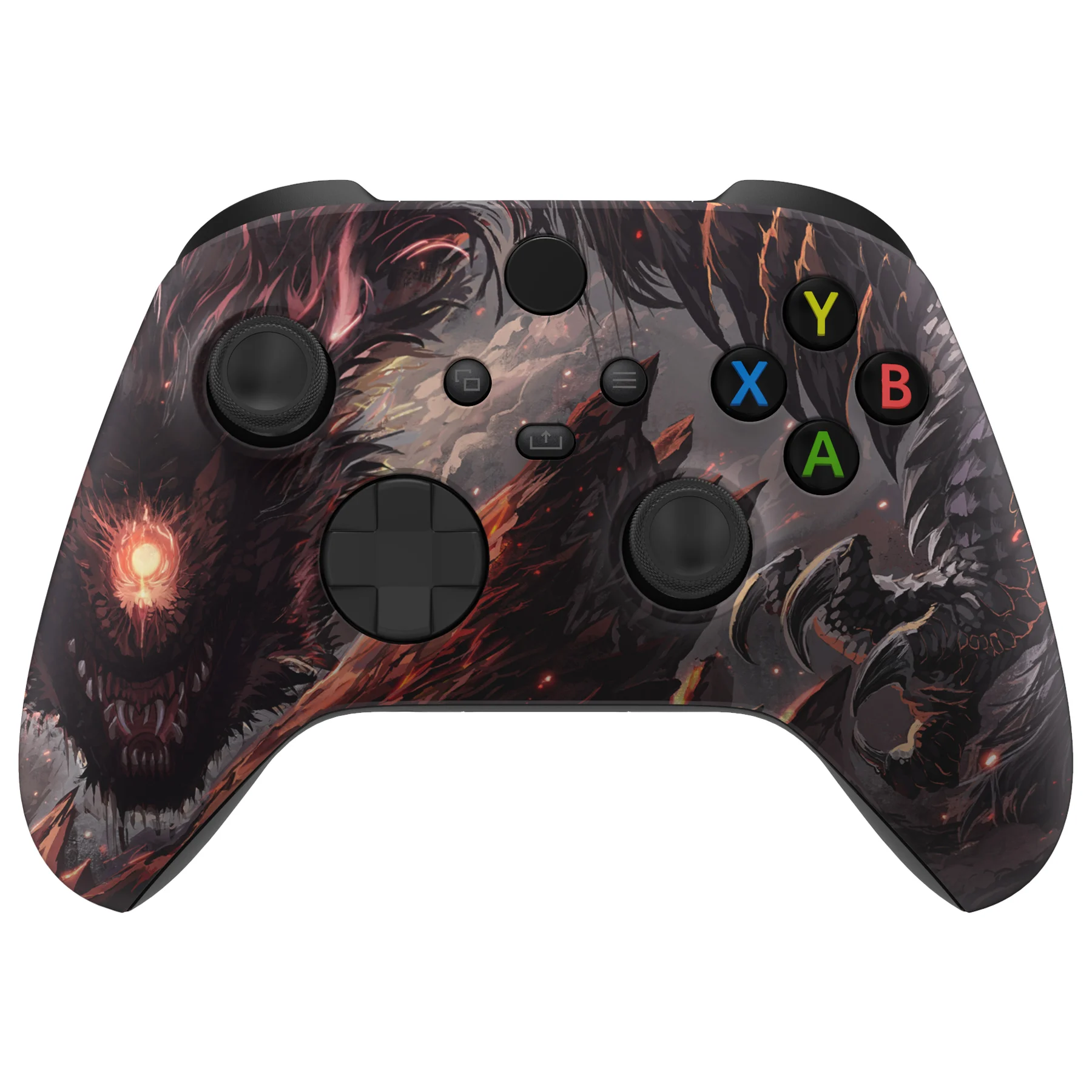 eXtremeRate Custom Pattern Part Faceplate, Soft Touch Grip Front Housing Shell Case for Xbox Series X/S (Xbox Core) Controller
