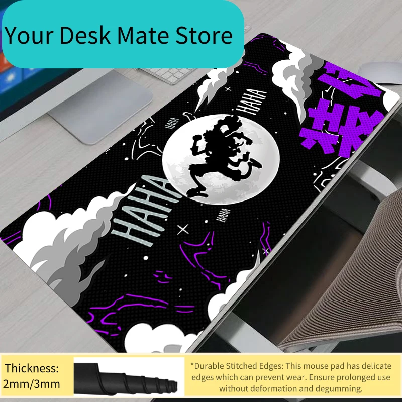 

Игровые коврики для мыши One Piece Luffy Moon Silhouette, большой настольный коврик для геймеров в стиле аниме