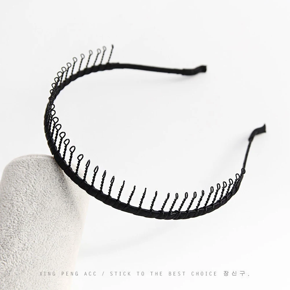 

7 pcs Metal Non-Slip Headband Long Teeth Durable Hair Accessory For Sports Makeup Washing Face Decorative Hair Hoop Colorful