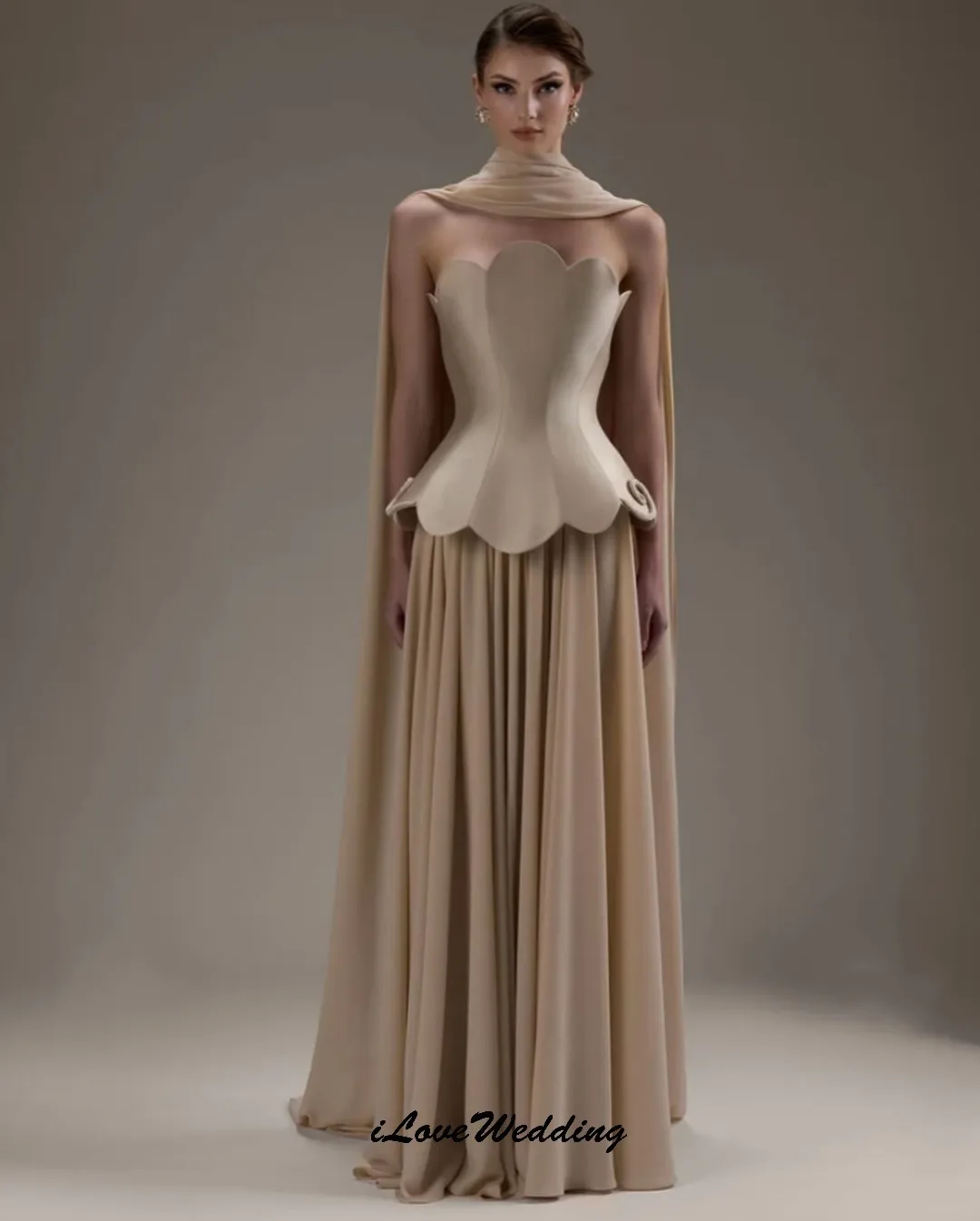 Złota Sukienka Wieczorowa Bez Ramiączek z Szyfonu, Plisowana Sukienka na Wesele dla Kobiet, Sukienka Bez Rękawów na Przyjęcia, Suknie Wieczorowe Formalne, Szyte na Miarę