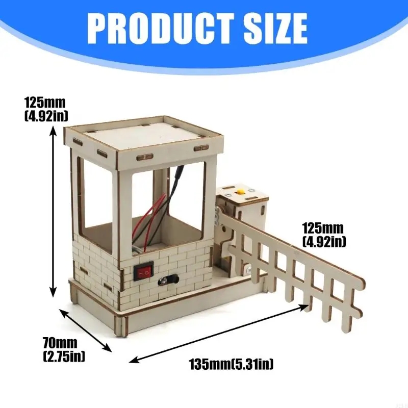 Intelligente Holz Barrier Gate Modell Wissenschaft Projekt Spielzeug Für Kinder Früh Lernen Pädagogische Handwerk A2UB