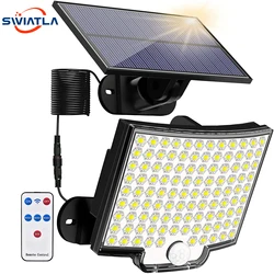 Aggiornamento 188 LED Solar Light Outdoor Super Bright Motion Sensor lampada da parete da giardino a LED solare IP65 impermeabile 4 modalità di lavoro