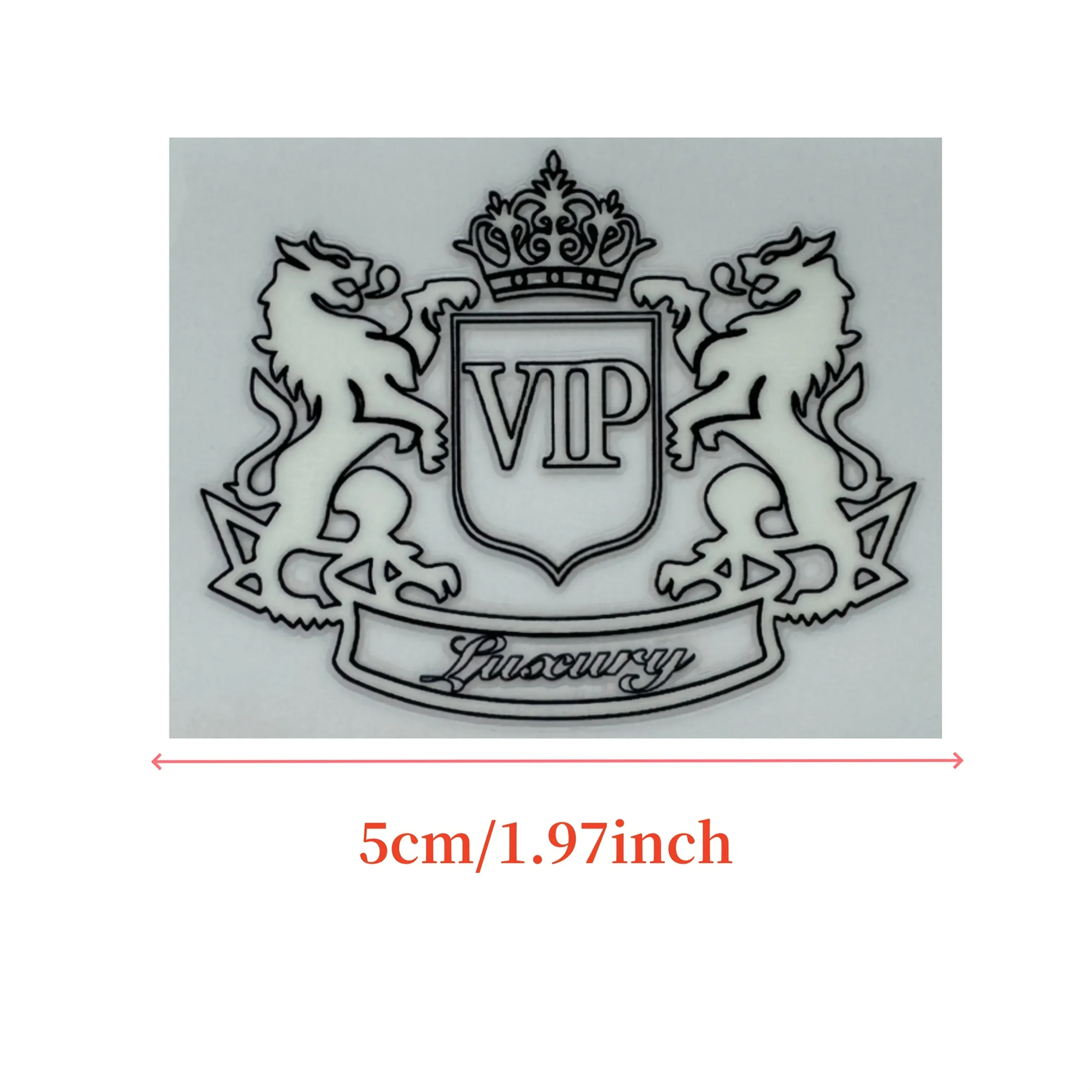 4개/세트 'VIP 럭셔리' 사자 엠블럼 스티커 오토바이 자동차 스타일링 장식 로얄 테마 데칼 액세서리