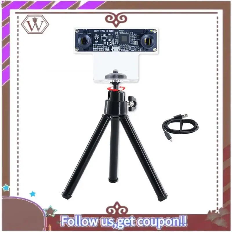 ABBG-23 Degree Camera Module OV9732 1MP 12Mm Dual Camera Module Manual Focus With Shell+Tripod For Winxp/7/8/10 Linux/Android