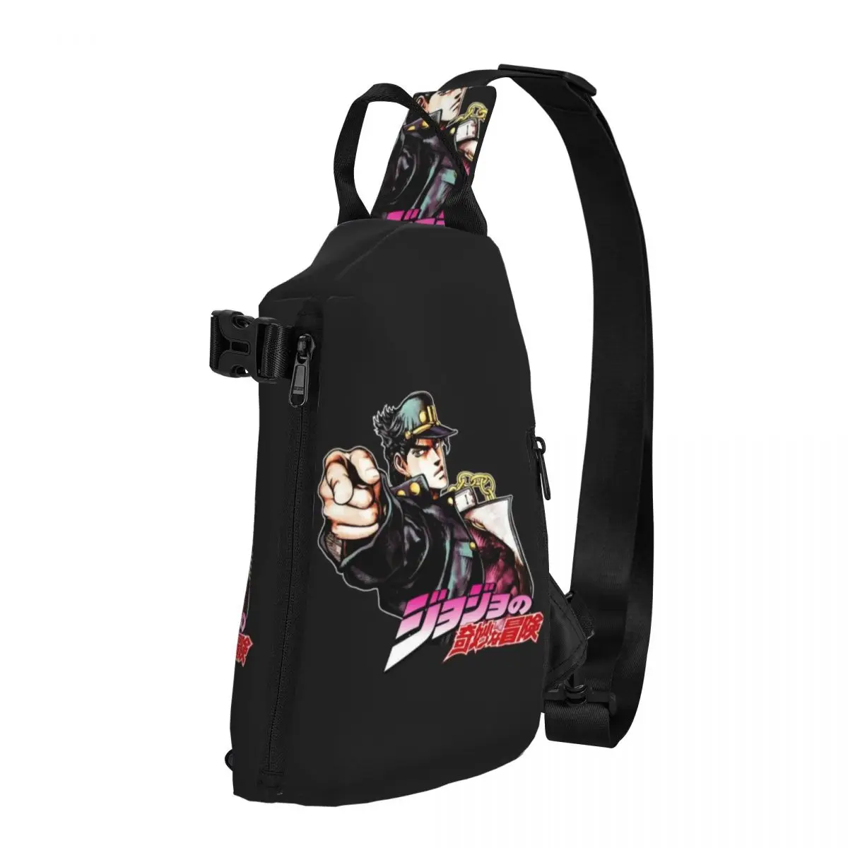 Finger Shoulder Bags Jojo Bizarre Adventure Streetwear Chest Bag Men Trekking Graphic Sling Bag Cute Phone Crossbody Bags