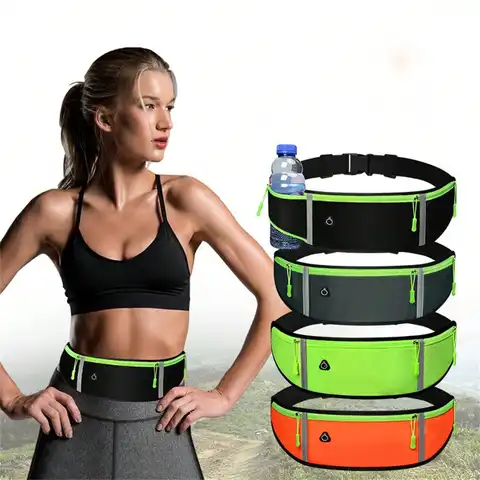 1PC outdoor sports waist bag, running bag, mobile phone bag, men's and women's outdoor equipment waterproof invisible waist bag