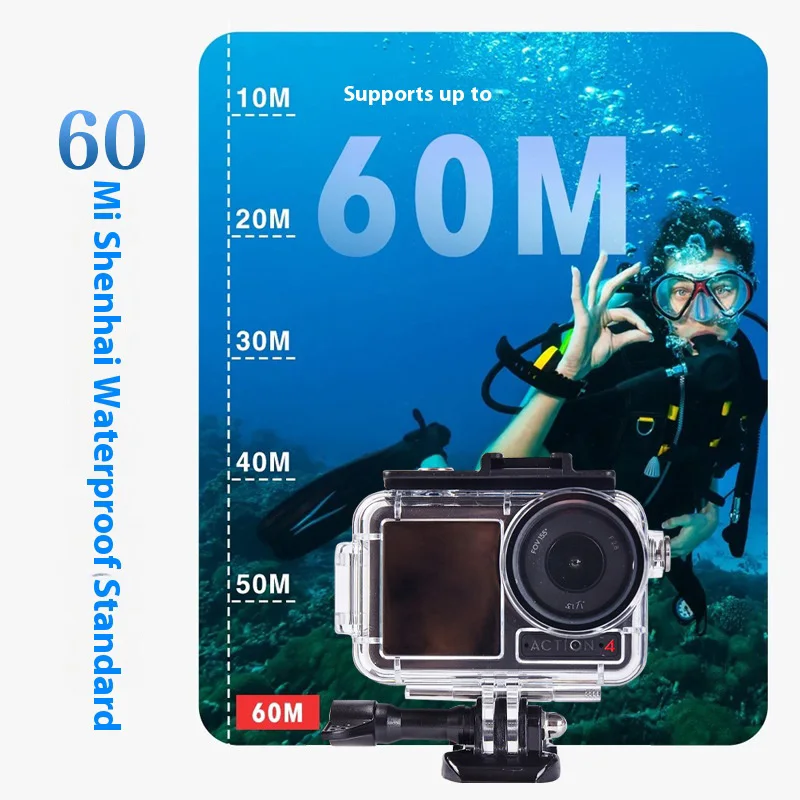 Wodoodporny uchwyt pływający do selfie, kij do selfie do DJI Osmo Action 5 Pro/4/3, obudowa do nurkowania, akcesoria ochronne do kamery — zdjęcie produktu 3