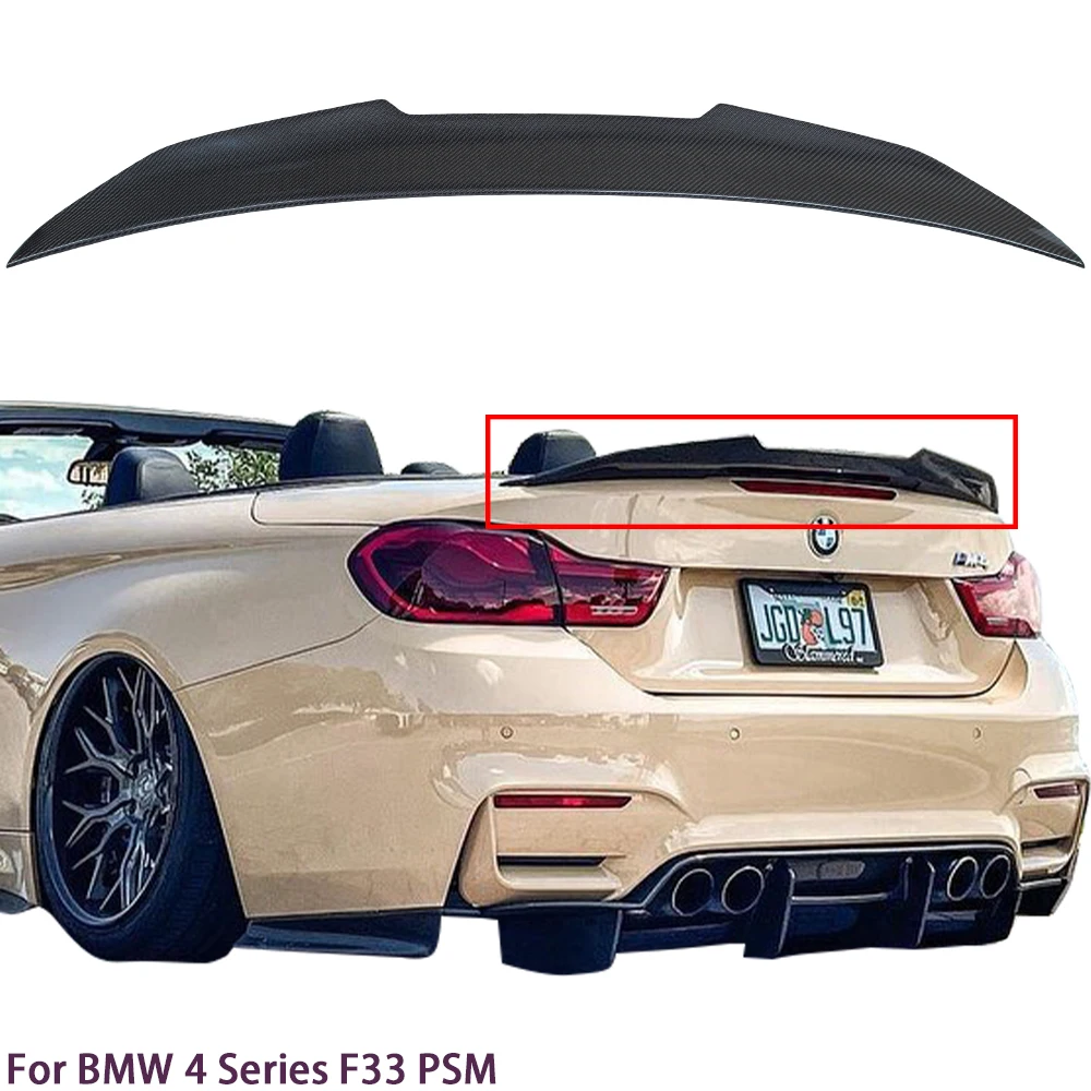 

For BMW 4 Series F33 Convertible&M4 F83 PSM Style Carbon fiber Rear Spoiler Trunk wing 2013-2020