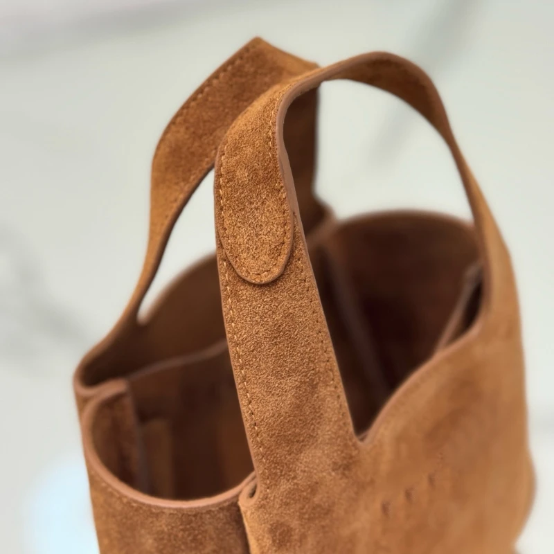 brown leather bucket bag  stylish handbag for ladies brandedbag sac a mains femme compact yet spacious perfect for everyday use