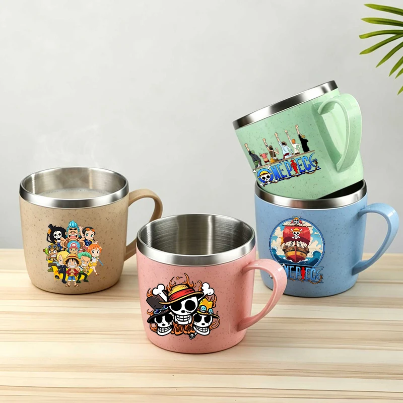 

Бутылка для воды One Piece (Луффи) из нержавеющей стали с ручкой, кружка для кофе, молока, чая, для дома, офиса, подарок
