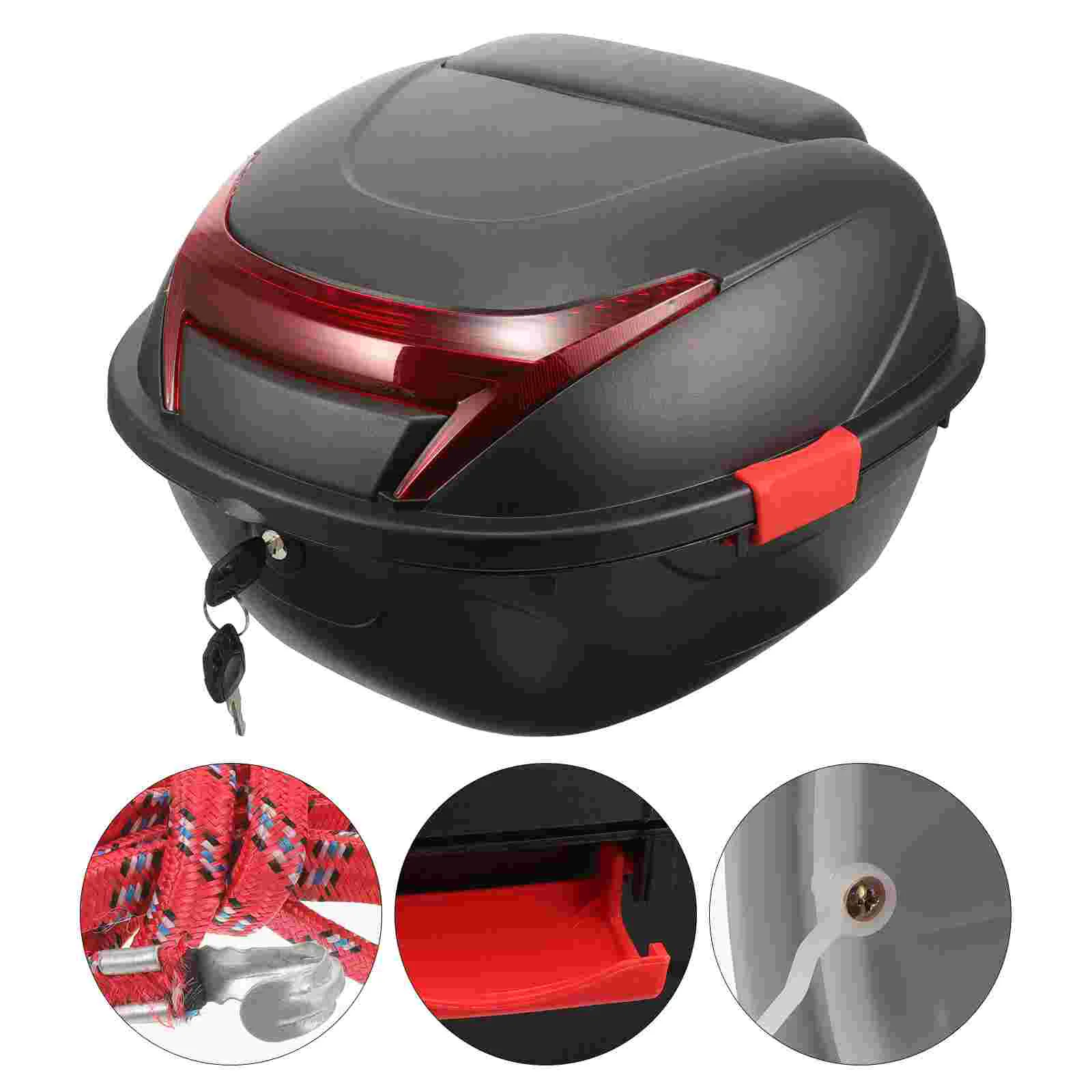 

2 Sets Moped Motorcycle Motorbike Supplies Trunk Waterproof Rear Case Large Capacity Scooter Accessories