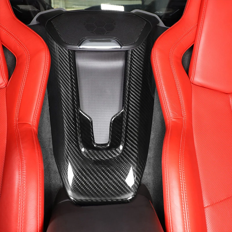 Carbon Fiber Dry Central Control Charging Cover Interior Accessories Frame For Chevrolet Corvette C8 2020 2021 2023