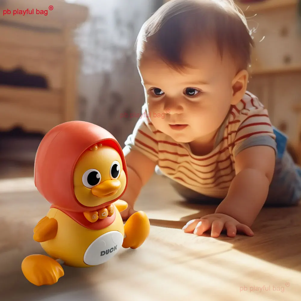 Magnetisch volgende eendspeelgoed Interactieve wandelende pratende helper voor baby's die kruipen en spreken