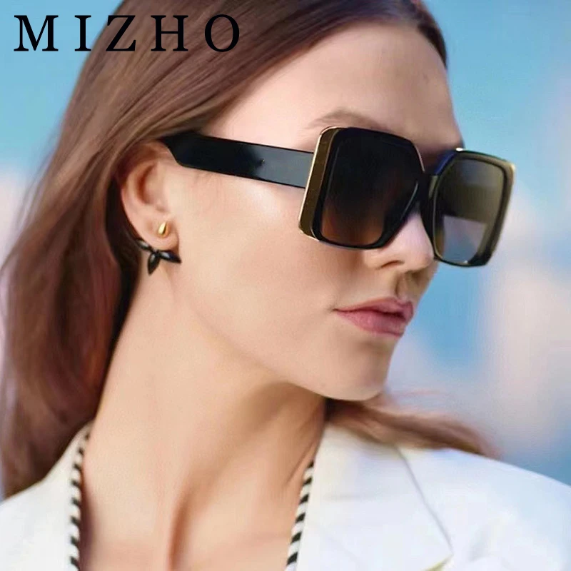 

MIZHO Brand Designer Big Frame Vintage Sun glasses Woman Luxury Square Oversized Sunglasses Fashion Women Shades Uv400 Glasses