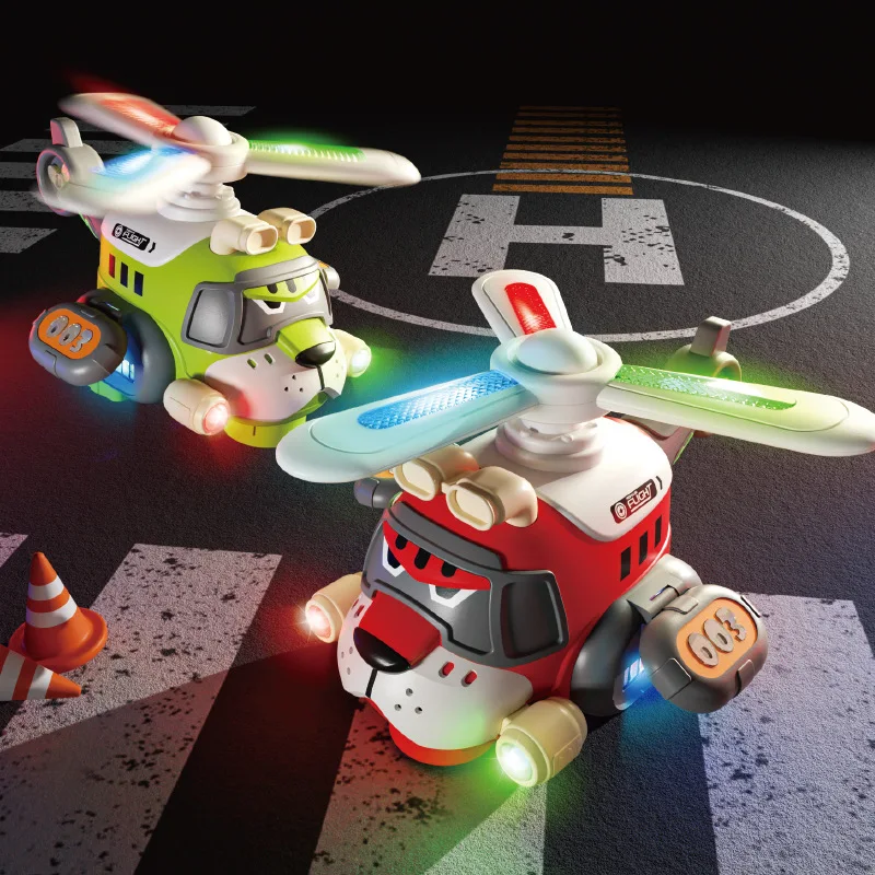 

Electric Tiger Helicopter Toy Stunt Sound Light Rotating And Rising Cartoon Baby Fighter Helicopter Toy Children's Birthday Gift