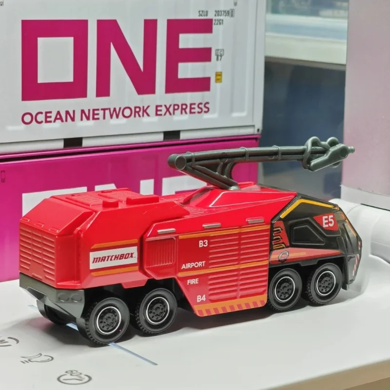 Caja de cerillas, aparejos de trabajo MBX Flame Blaster Jcy27, motor de bomberos, coche de Metal, escala 1:64, modelo de coche fundido a presión, vehículo coleccionable, juguete para regalo