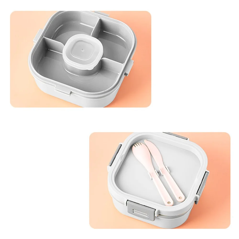 Practical PP Collapsible Food Storage Container 2 Layers 1200ml/1700ml Bento Box Container Foldable Snack Bowls For Office