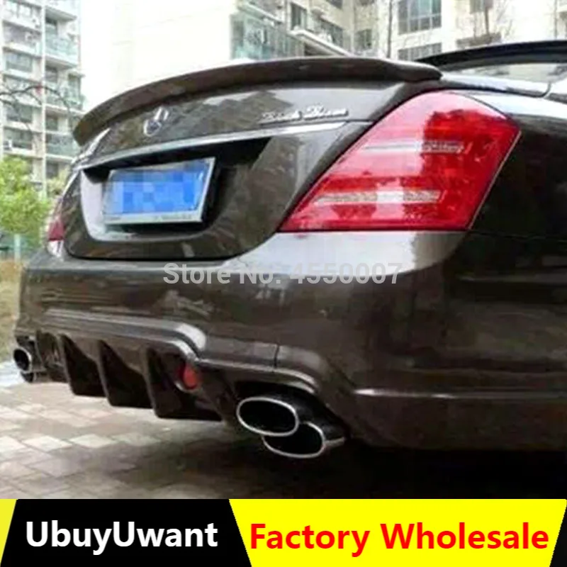 For Mercedes Benz S Class W221 2008 2009 2010 2011 2012 ABS Material spoiler rear trunk wings for benz S320 S400 S420 S450 S600