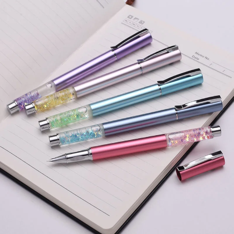 quicksand fairy metal fountain pen ins high value student pen 0.38mm colorful