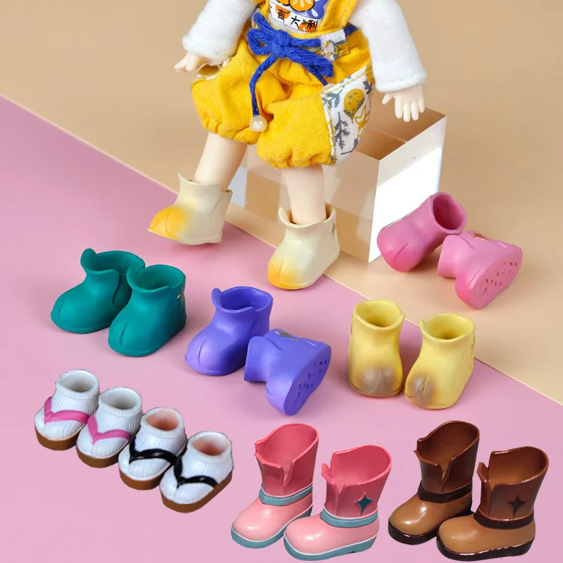 Rubber Star Shoes Ob11 Doll Rain Boots  Fit for Obitsu11,Gsc, Ymy Body, 1/12bjd Clog Shoes Dolls Accessories Toys Gift