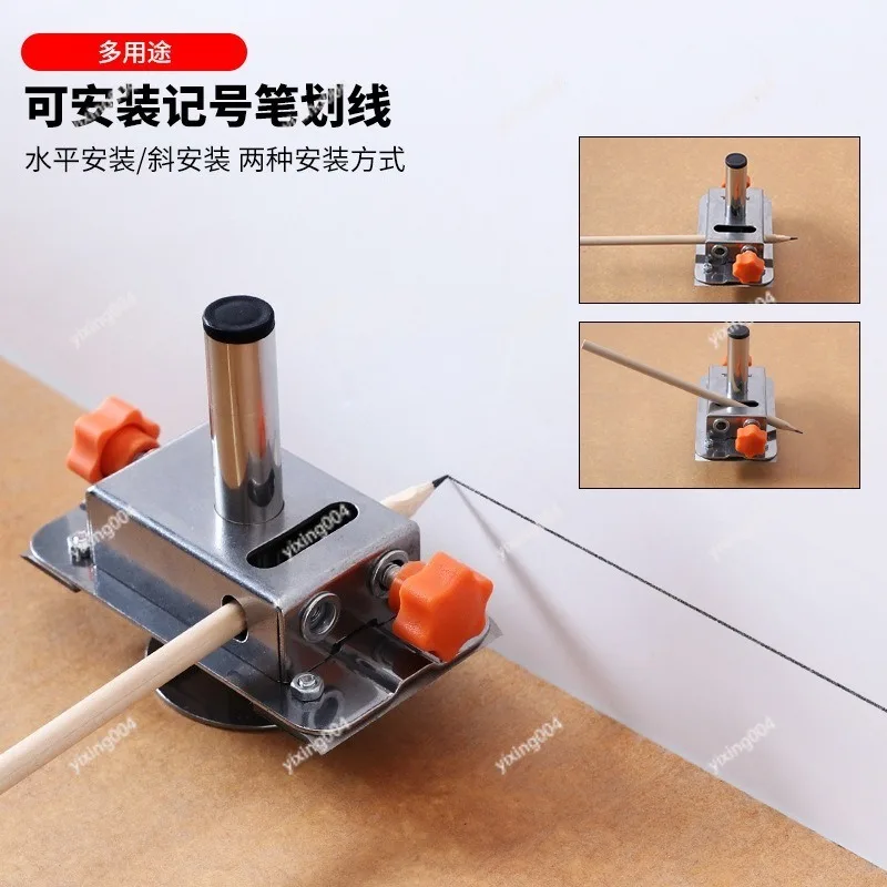 

Woodworking Contour Gauge Multi Angle Scriber Parallel Line Marking Auxiliary Tool