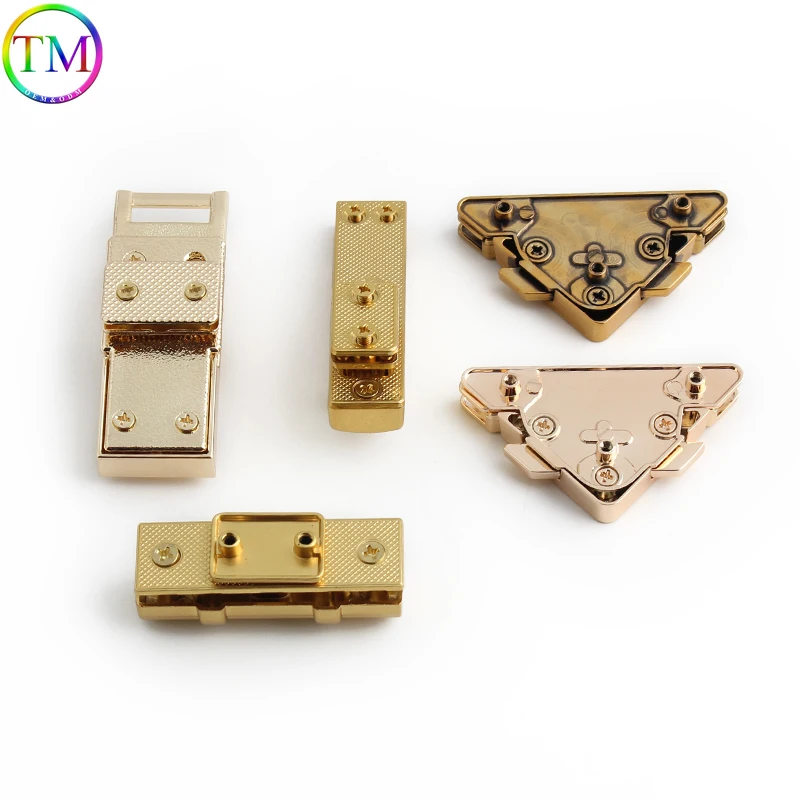 Triangle Square Metal Closure Clasp Turn Locks Clasp Twist Lock For DIY Handbag Craft Bags Purse Luggage Durable Hardware Parts