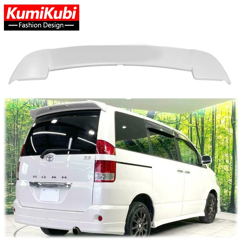 

For Toyota Noah Voxy 2005-2009 With Lamp Rear Roof Spoiler ABS Plastic Black Car Rear Wing Decorate Body Kit Accessories