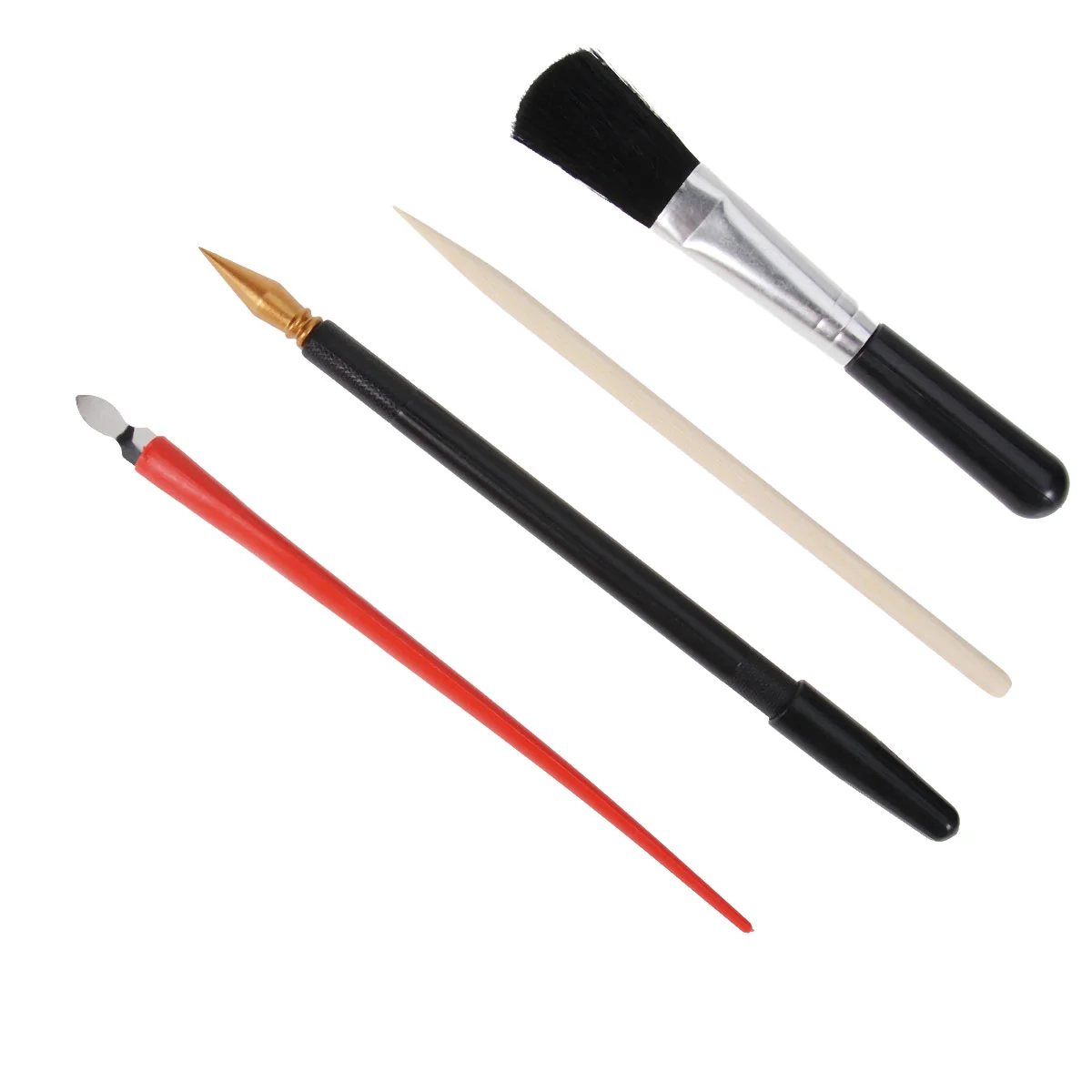 

4 PCS Stylus Scratch Painting Stick Pen Kit Brush Wooden Multipurpose Bamboo Tool