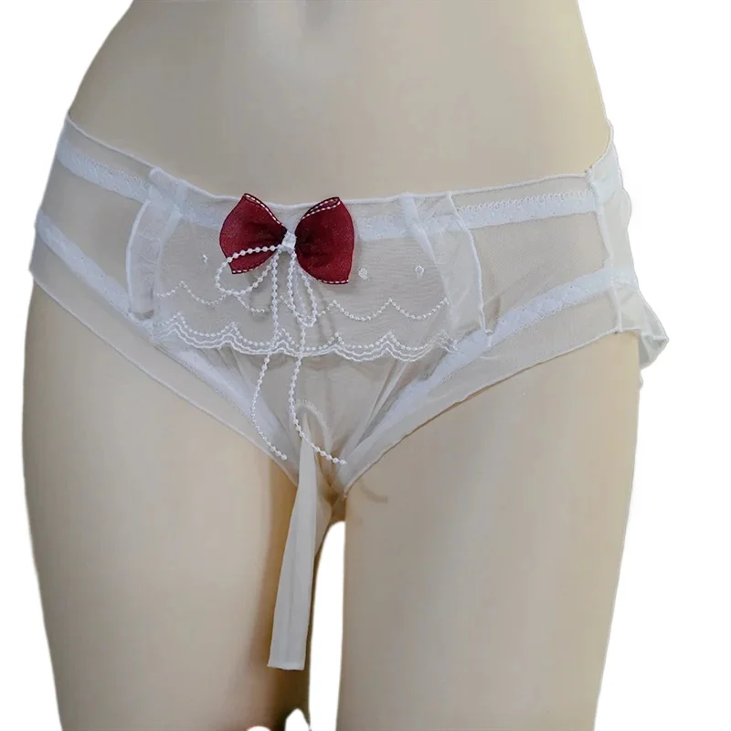 

Japanese Bow Maid Men Underwear Anime Lolita Sissy Pouch Panties Sexy Sheer Lingerie Pajamas Roleplay Erotic Night Club Costumes