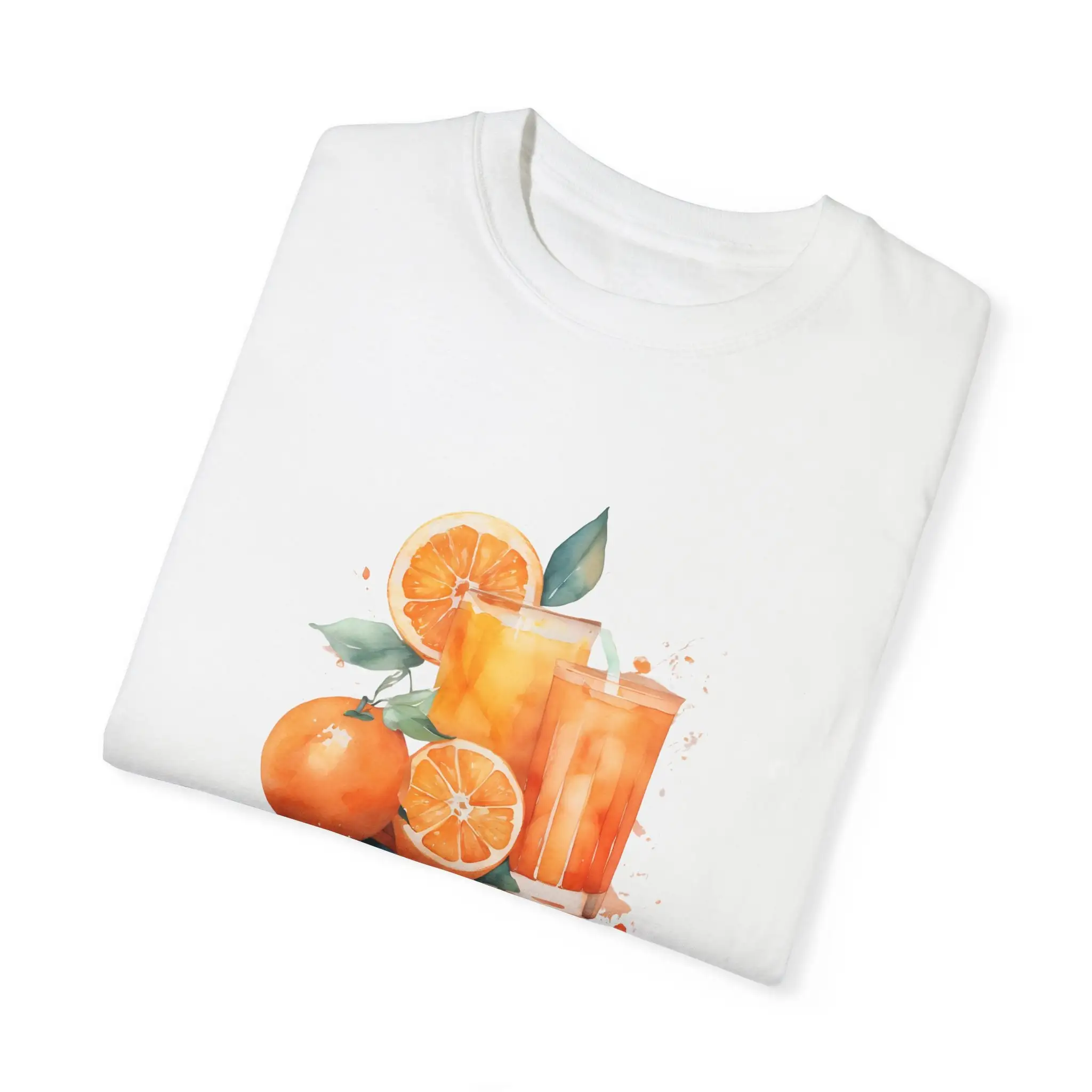 Cartoon Freshly Squeezed Orange Juice Print Female T-shirt New Hot Sale Fashion Summer Party Women Shirt Trend Outdoor Girl Tee