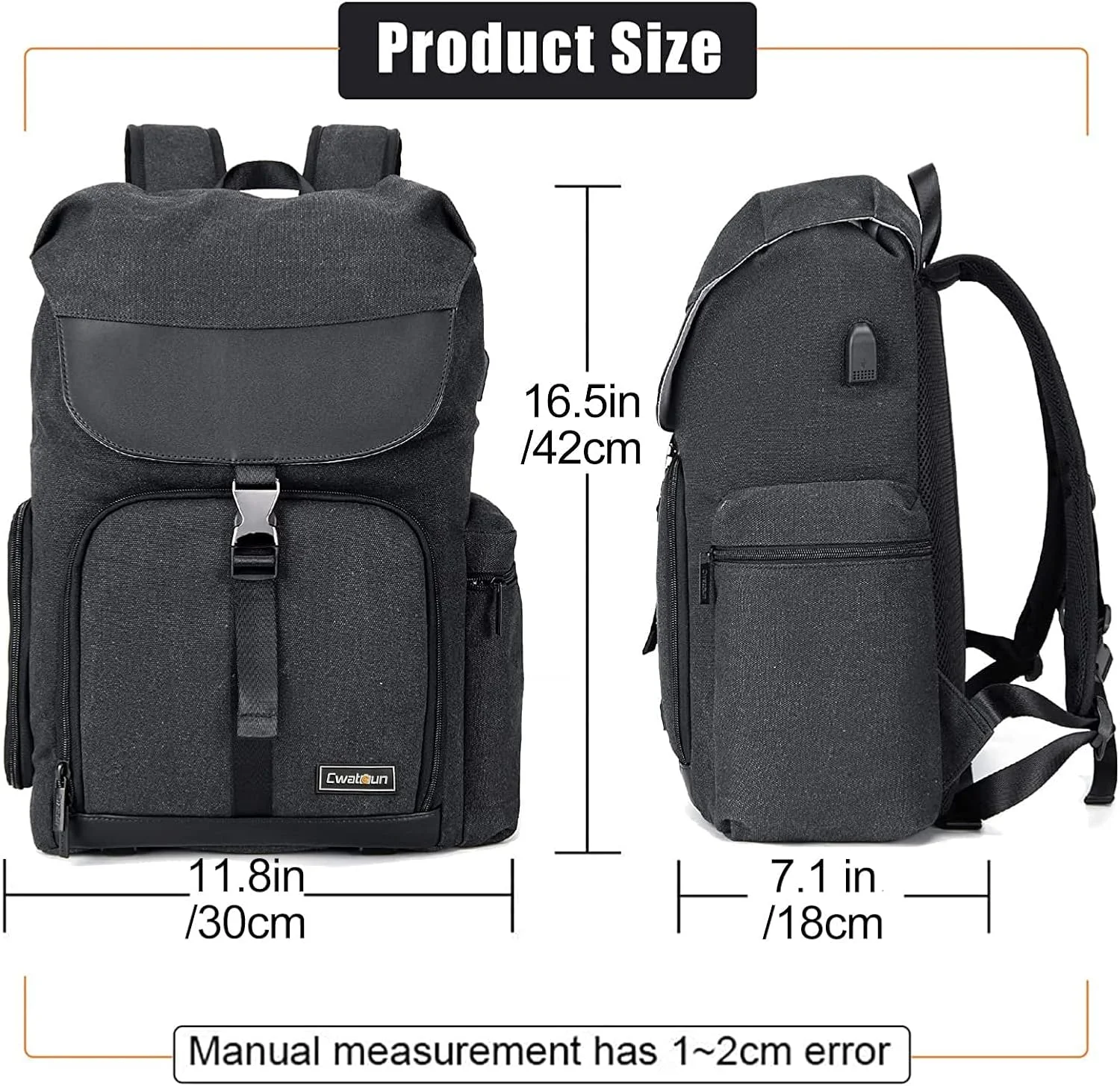 Zaini per fotocamere CADeN borse resistenti all'acqua di grande capacità per Nikon Canon Sony DSLR Len treppiede borsa da viaggio all'aperto per uomo donna