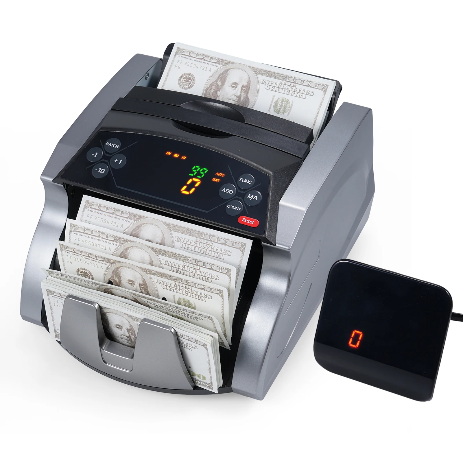 Money Counter Machine Counterfeit Bill Detector with UV MG IR Detection Automatic Money Detection Fast Counting Speed Cash