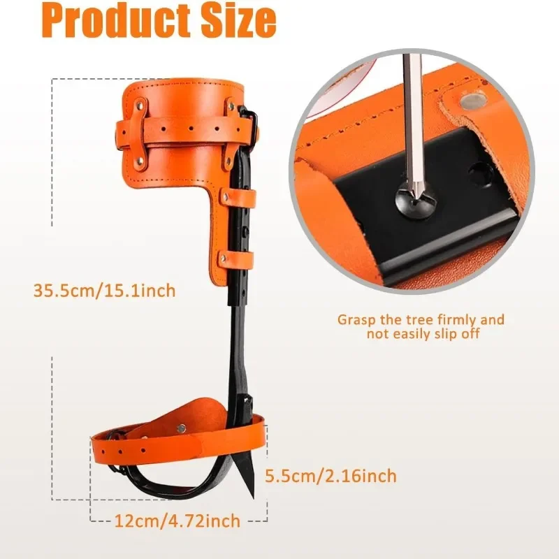 Adjustable upright tree climbing tool, overall big turn up the tree, picking, foot tie, catching wasp, iron shoe buckle