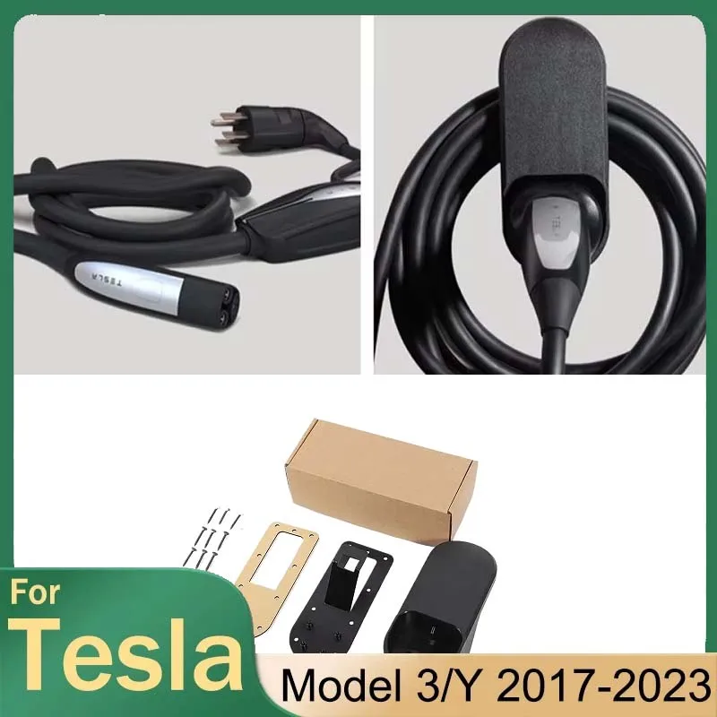 Charger Holder For Tesla Model 3 S X Y 2022 Car Charging CableOrganizer Accessories Wall Mount Connector Bracket