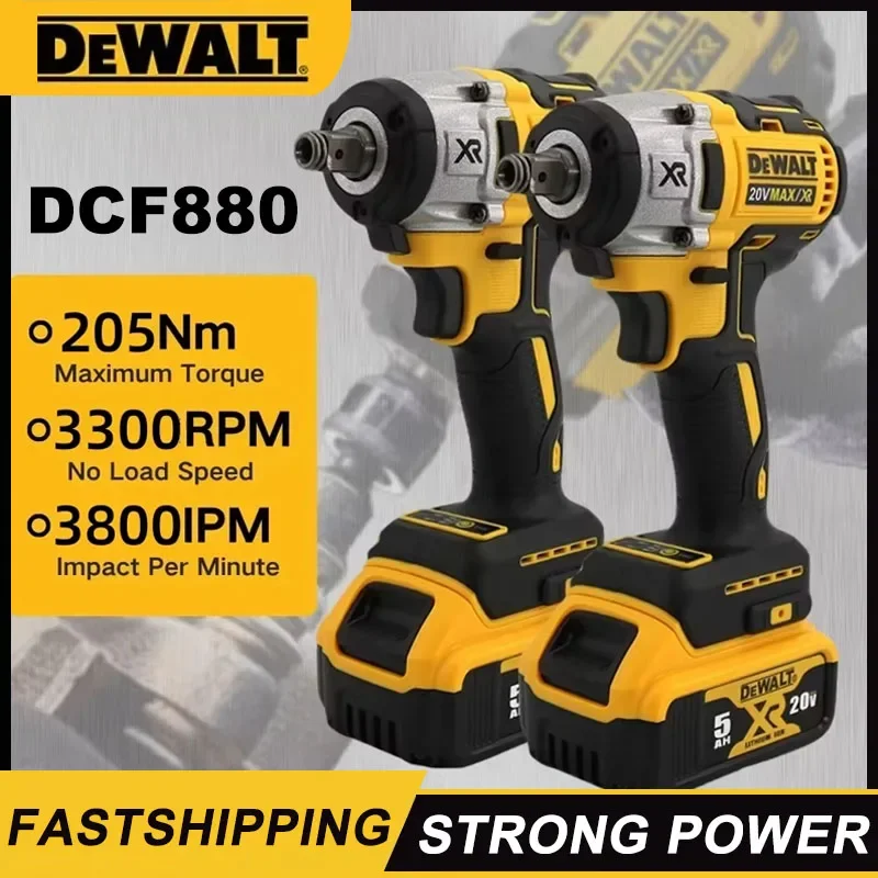 Dewalt DCF880 3300RPM Brushless Impact Wrench High Torque Cordless Electric Wrench Tire Repair Tool 20V Rechargeable Power Tools