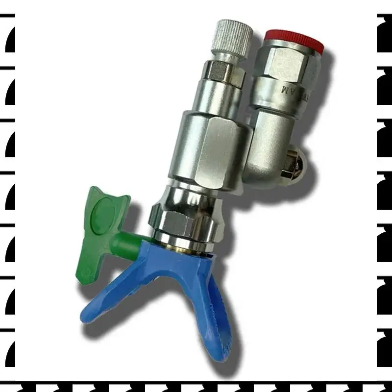 

A44U Clean Jet Valve Block With Nozzle Closed Airless Spray Adapter Spray Gun Shutoff Valve Connector 287030 Connector 287036
