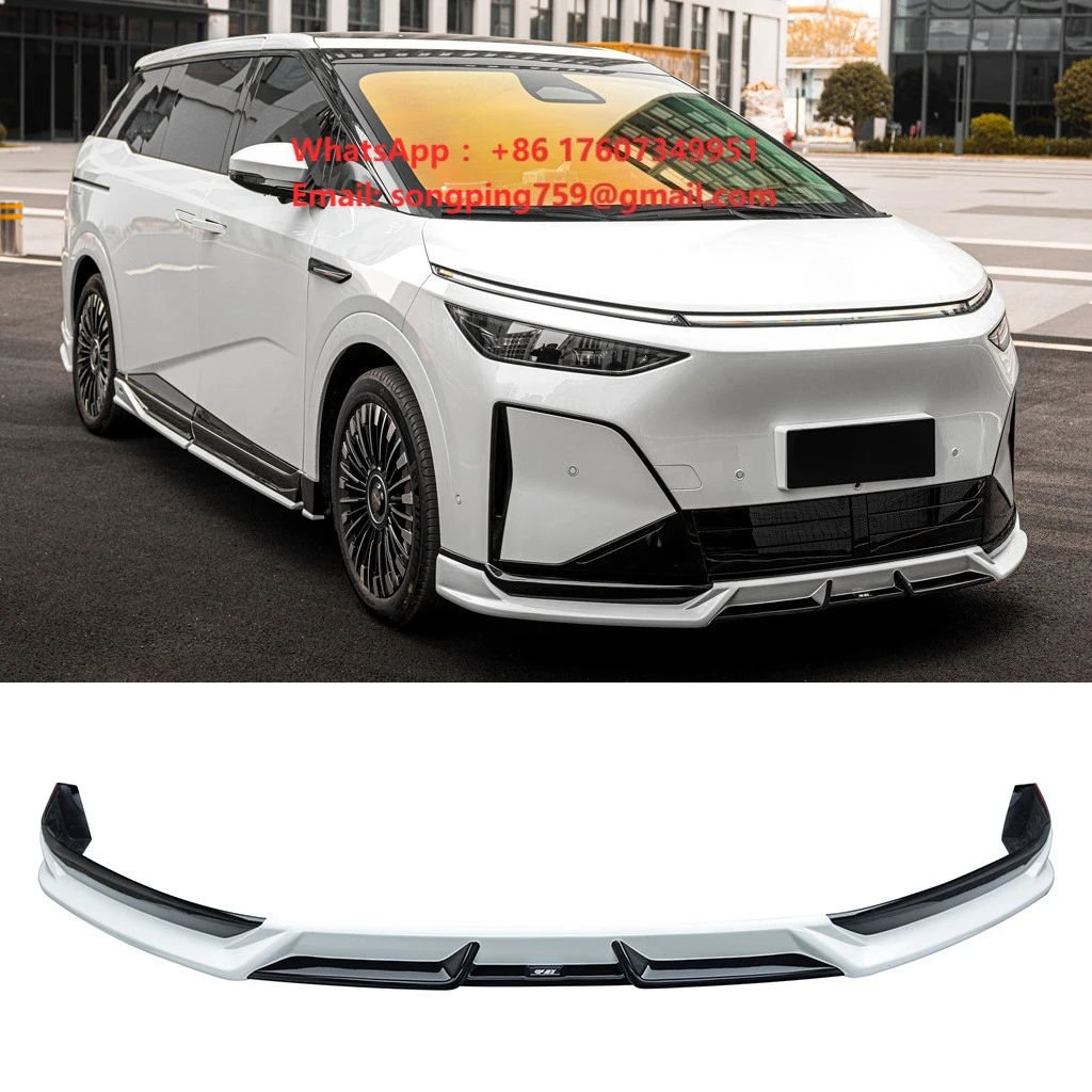 GOFY Sporty Front Lip Spoiler for Xpeng X9 PP Material Vacuum Formed Bumper Splitter Body Kit Modification Styling Upgrade
