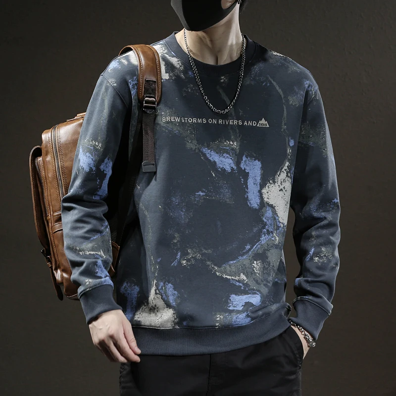 Sweater for Men 2024 New Autumn and Winter Fashion Personality Printing Stylish Loose plus Size Casual Men's Outfit Tops