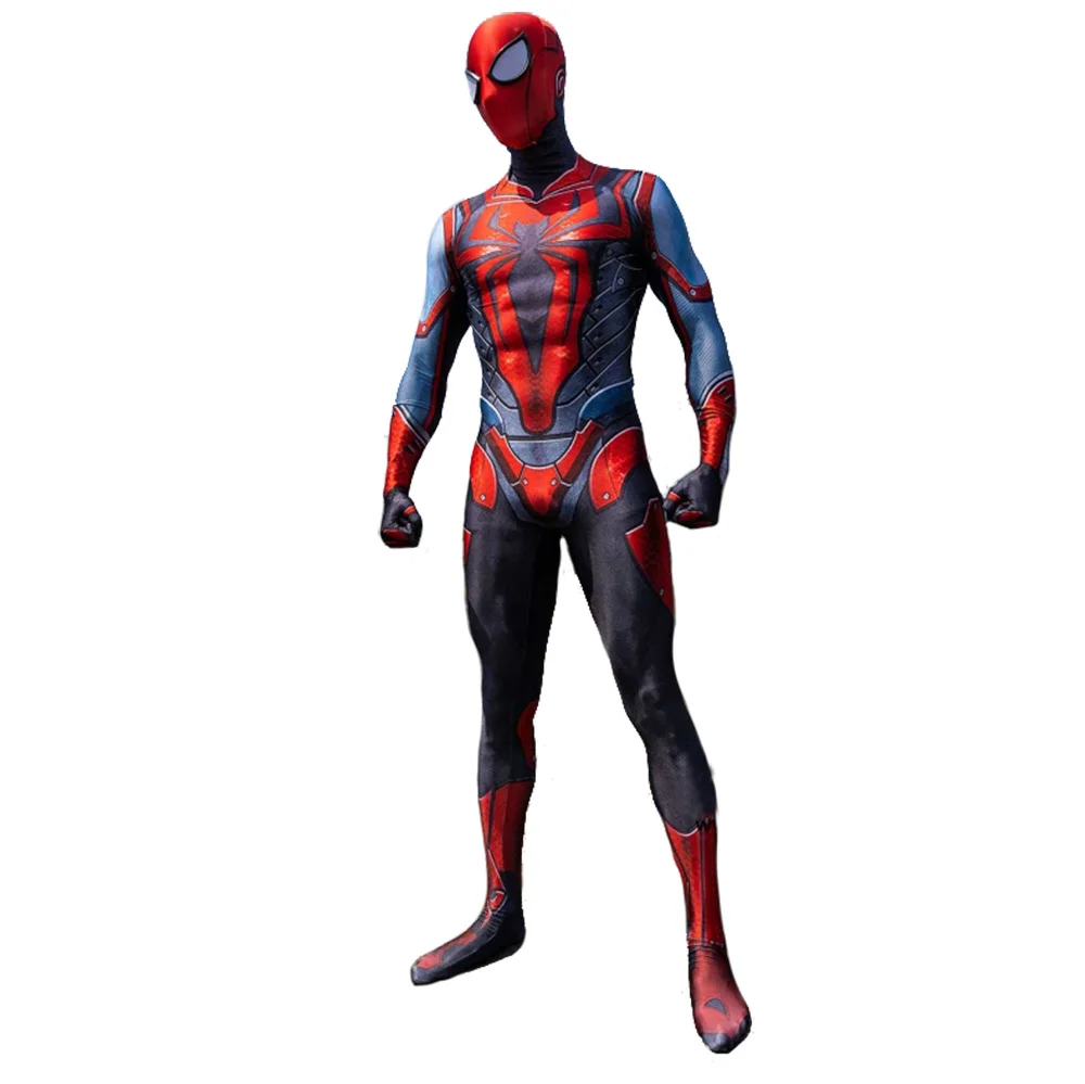 PS4 szkarłatny kostium spidermana Cosplay Spidey chłopięce body stroje superbohaterów Zentai garnitury kostium na Halloween dorosłych dzieci