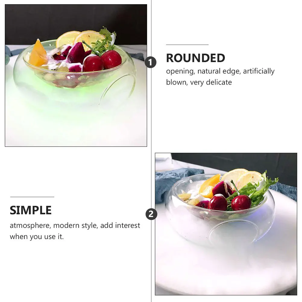 

Creative Molecular Cuisine Transparent Glass Heat Resistant Salad Bowl Perfect for Hotel Restaurant Fruit Bowl