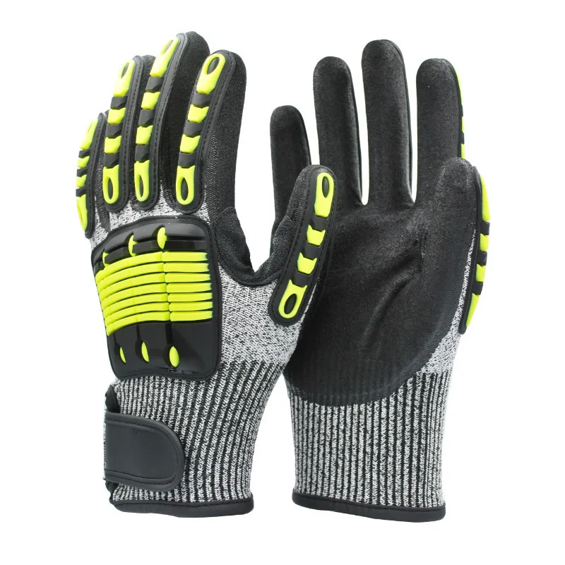

Professional mechanical anti-cutting wear-resistant shock-proof anti-collision gloves anti-smashing tie oil mining drilling labo