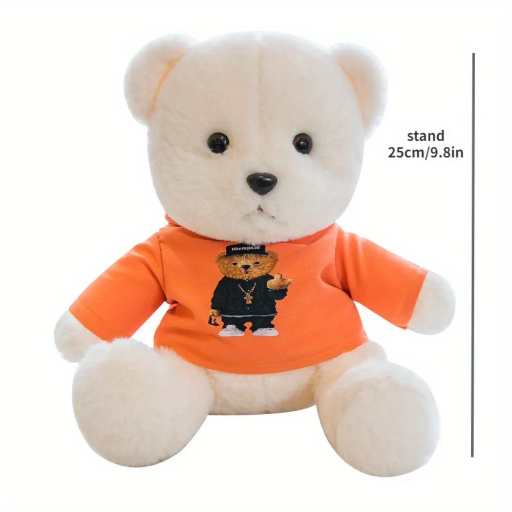 Cute Hoodie Teddy Bear Creative Teddy Bear Doll Plush Doll Figurine Ornament Toy Room Ornament Decoration