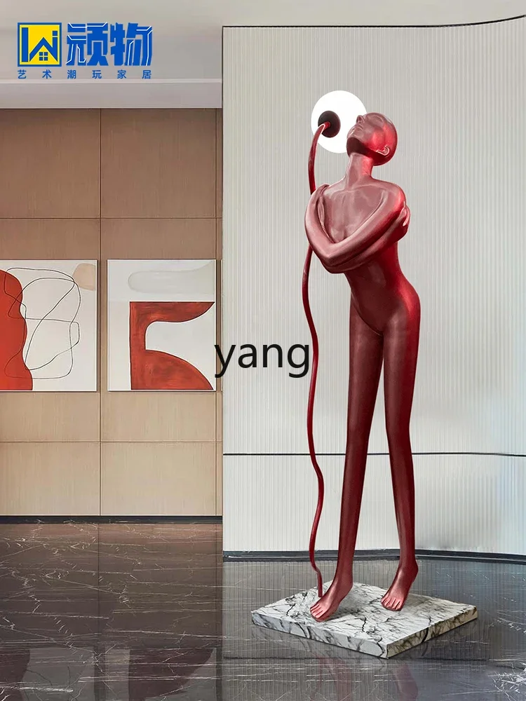 LH Creative Humanoid Art Sculpture Hugs Home Furnishing Exhibition Hall Large Floor Ornament