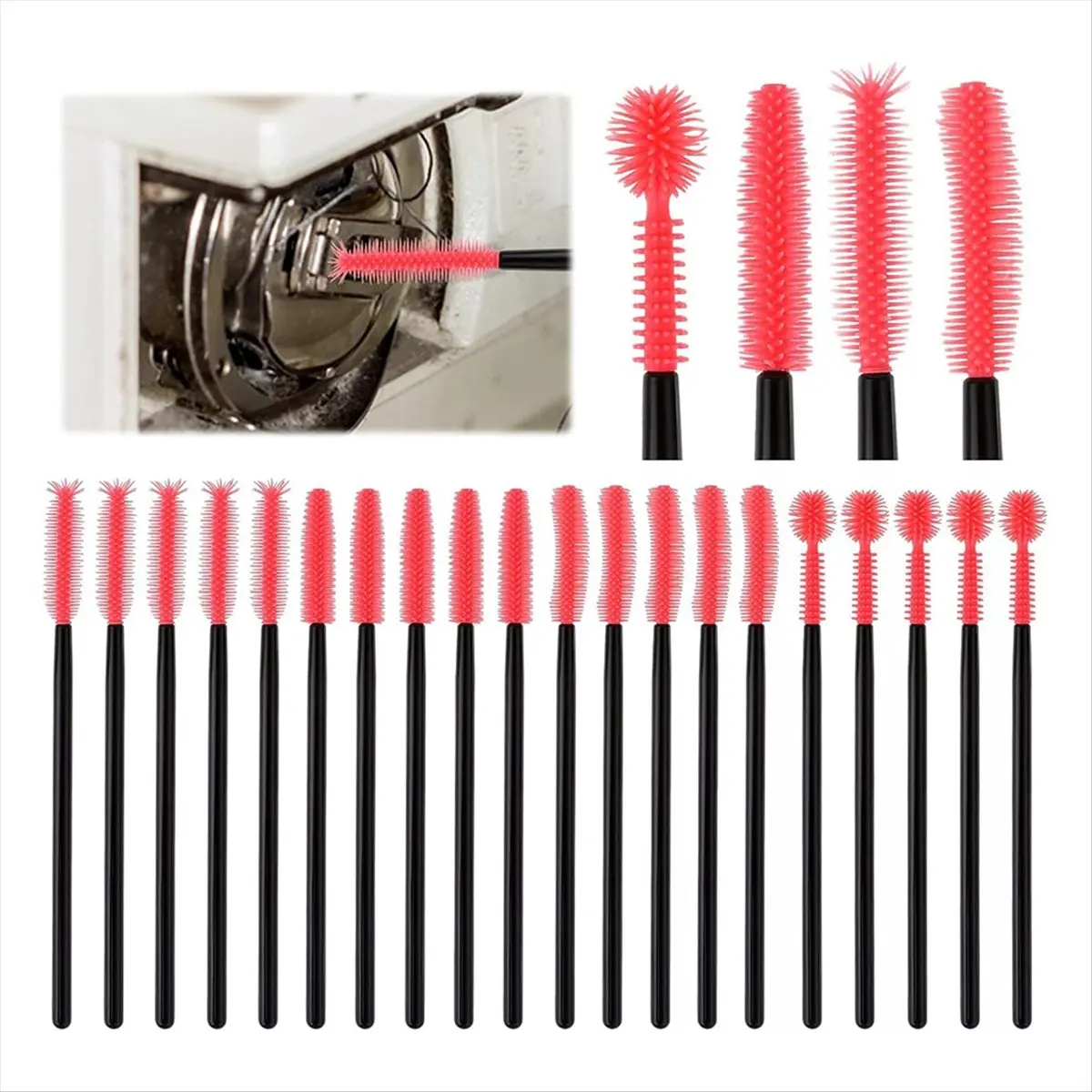 STOCK-20Pcs Silicone Brushes for Sewing Machine Brushes Reusable Cleaning Brush Gadgets Quilting Tools Supplies