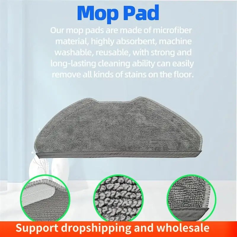 Kit di accessori per parti di ricambio AA86 per aspirapolvere robot Eureka E10s Spazzola laterale principale Filtri Hepa Mop Pad