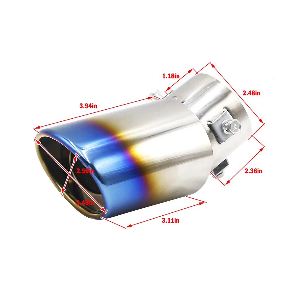 Tail Muffler Exhaust Tip Pipe Silver Car Accessories for Kia ProCeed Optima K900 Sportage Sorento Sedona Avante Sonata Santafe