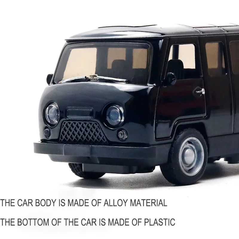 Die Cast Alloy Vintage Van Off-road Car Model Pull Back Miniature Vehicle Toys For Children Collection Gifts
