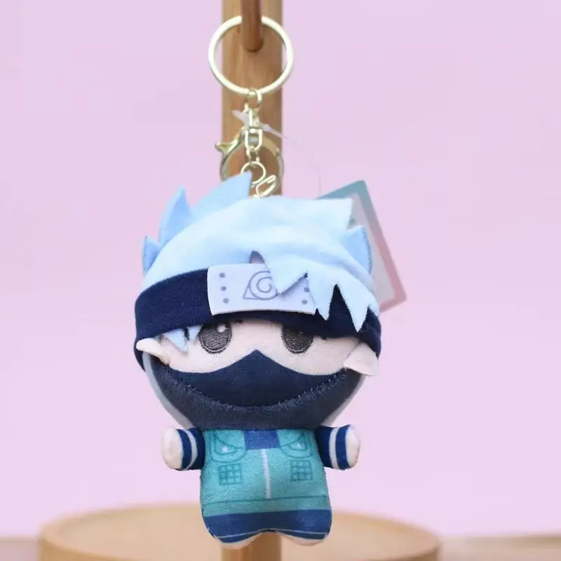 Pluszowe breloczki anime Naruto, urocze zawieszki do torebki Sasuke Sakura, kawaii Kakashi Minato, miękkie akcesoria na prezent urodzinowy